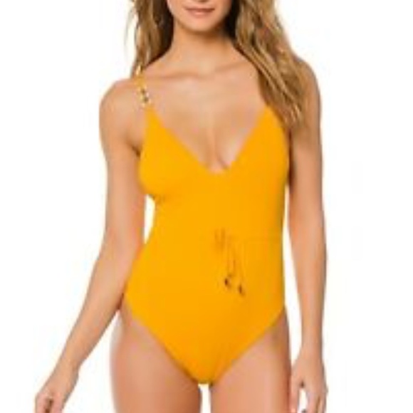 Trina Turk Yellow One Piece Swimsuit - Picture 3 of 11